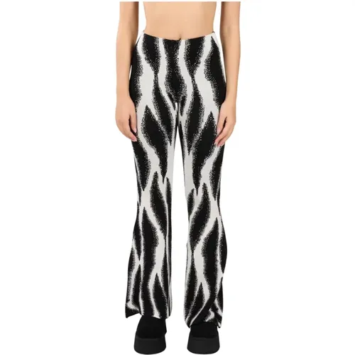 Animal Print Strick Flare Hose Akep - Akep - Modalova