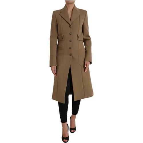 Brauner Trenchcoat mit Knopfleiste Jacke - Dolce & Gabbana - Modalova