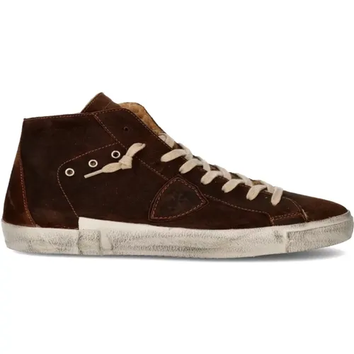 Vintage Wildleder Sneaker mit Teddyfutter , Herren, Größe: 45 EU - Philippe Model - Modalova