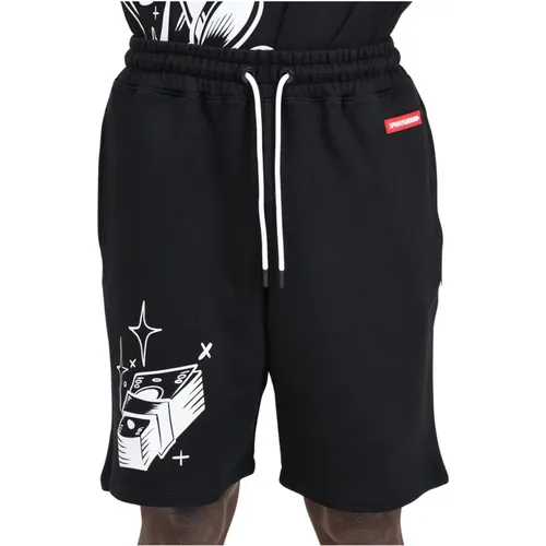 Schwarze Logo Print Shorts , Herren, Größe: M - Sprayground - Modalova