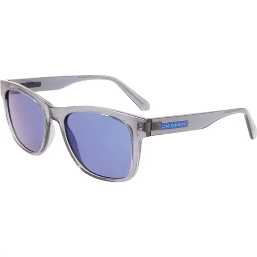 Transparente Grau/Blau Sonnenbrille,Kristall/Silber Sonnenbrille - Calvin Klein Jeans - Modalova