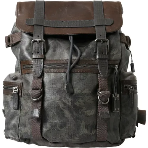 Canvas und Leder Rucksack - Dolce & Gabbana - Modalova