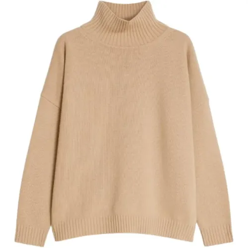 Camel Wool Sweater High Neck , female, Sizes: XS - Max Mara Weekend - Modalova