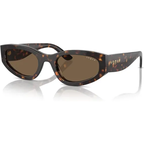 Geometric Irregular Sunglasses with Dark Lenses , female, Sizes: 54 MM - Vogue - Modalova