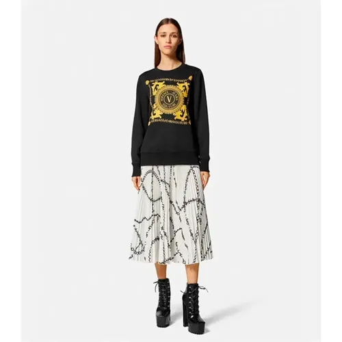 Fleece Sweater Autumn Winter 2023 , female, Sizes: L - Versace Jeans Couture - Modalova