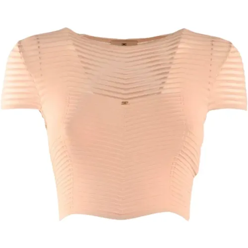 Stylish Cropped Top for Women , female, Sizes: L, M, S - Elisabetta Franchi - Modalova