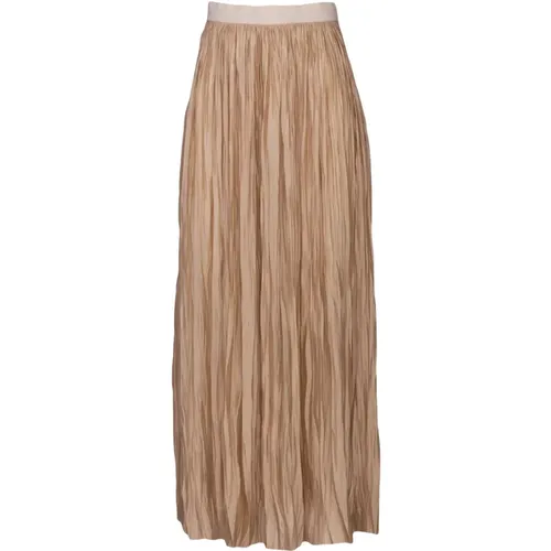 Elegant Long Pleated Skirt , female, Sizes: M - Roberto Collina - Modalova