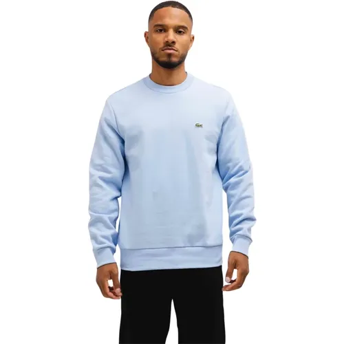 Basic Pullover Herren Hellblau , Herren, Größe: L - Lacoste - Modalova