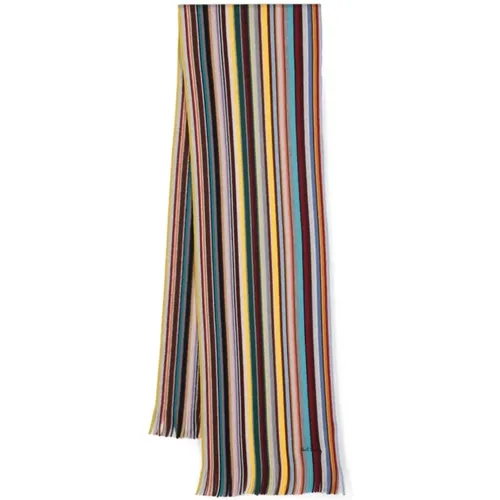 MultiColour Spectrum Stripe Scarf , male, Sizes: ONE SIZE - Paul Smith - Modalova