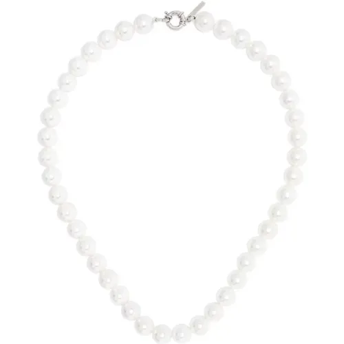Weiße Shell Pearl Halskette , Herren, Größe: ONE Size - Ernest W. Baker - Modalova