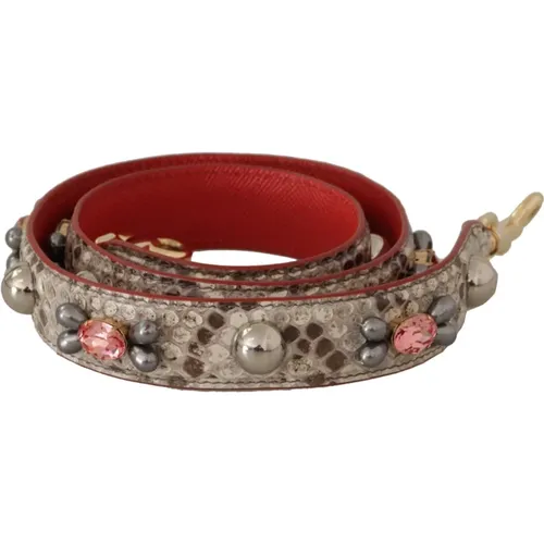 Exotic Leather Studded Strap , female, Sizes: ONE SIZE - Dolce & Gabbana - Modalova