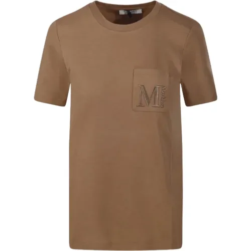 Madera T-shirt Kamel Baumwolle Rundhals - Max Mara - Modalova