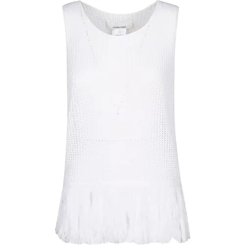 Weißes Elegantes Tank Top , Damen, Größe: M - Liviana Conti - Modalova