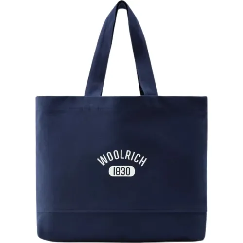 Canvas Shopper Bag Classic Design , female, Sizes: ONE SIZE - Woolrich - Modalova