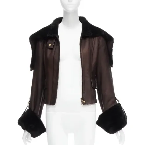 Pre-owned Leather Outerwear , female, Sizes: S - Gucci Vintage - Modalova