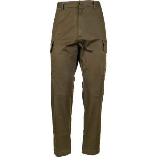 Slim Fit Cotton Blend Trousers , male, Sizes: XS, 2XL, XL - Dsquared2 - Modalova