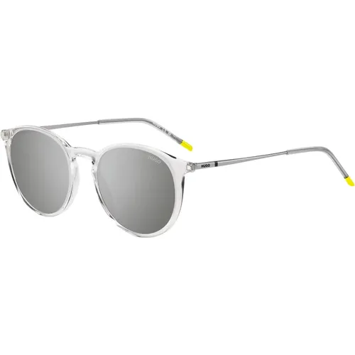 Crystal Ruthenium/Grey Silver Sunglasses , male, Sizes: 51 MM - Hugo Boss - Modalova