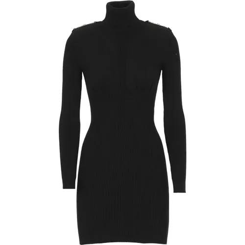 Knitted Dress with Golden Metal Details , female, Sizes: XL, M, S, L - Elisabetta Franchi - Modalova