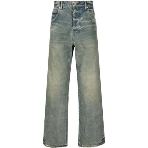 Vintage Dirty Relaxed Fit Jeans,Blaue Jeans mit Stilvollem Design - Purple Brand - Modalova
