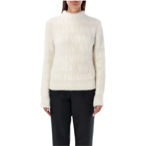 Cozy Fitted Sweater , female, Sizes: M - Balenciaga - Modalova