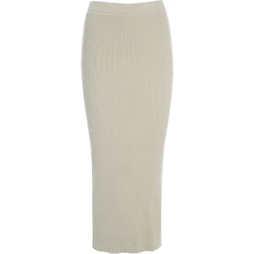 Ribbed Ivory Skirt Saku Model , female, Sizes: M, XL, S, L - Bitte Kai Rand - Modalova