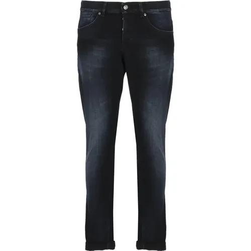 Blaue Skinny Fit Baumwolljeans , Herren, Größe: W34 - Dondup - Modalova