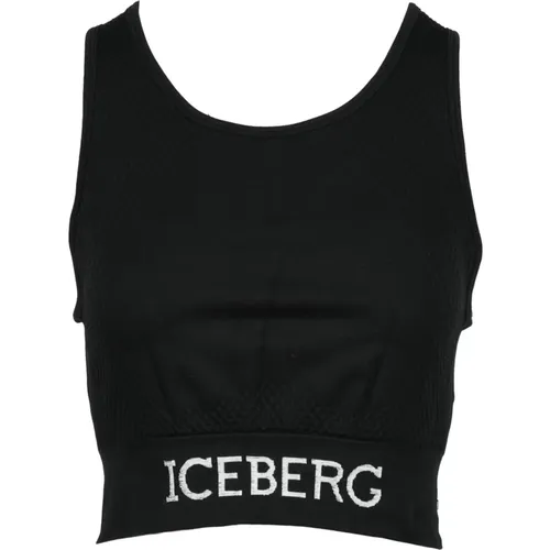 Stylisches Top mit Elastanmischung , Damen, Größe: L - Iceberg - Modalova