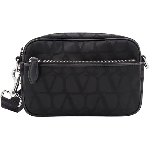Leather Shoulder Bag with Zip , male, Sizes: ONE SIZE - Valentino Garavani - Modalova