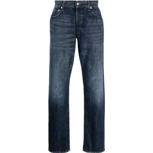 Blaue Stonewashed Straight-Leg Jeans , Herren, Größe: W32 - DEPARTMENT FIVE - Modalova