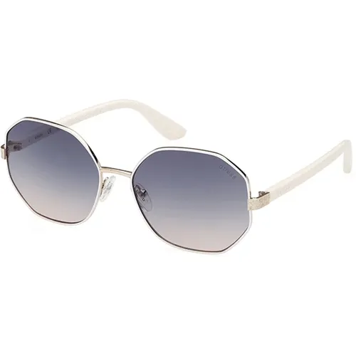 Stylische Sonnenbrille mit blauer Verlaufslinse , Damen, Größe: 58 MM - Guess - Modalova