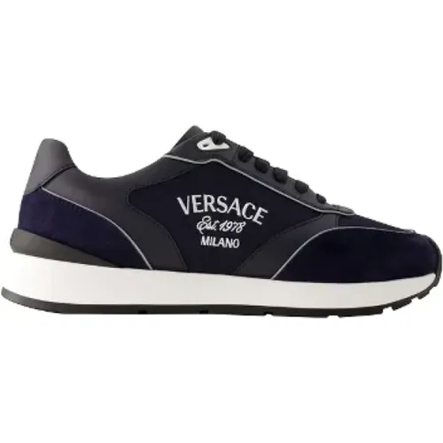 Leather sneakers , female, Sizes: 10 UK, 8 UK - Versace - Modalova