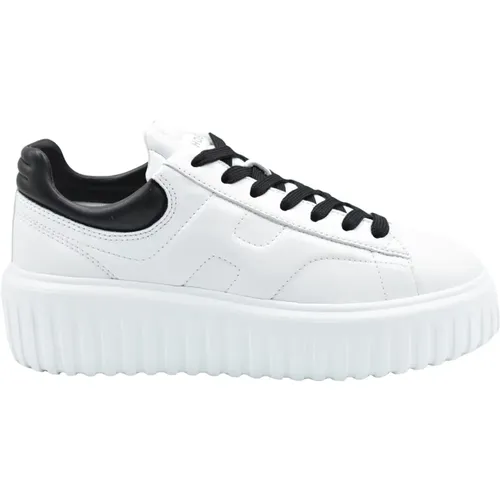 Weiße Flache Schnürschuhe Eleganter Stil , Damen, Größe: 38 EU - Hogan - Modalova