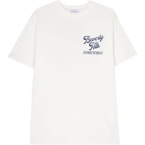 T-Shirt mit Grafikdruck und Rundhalsausschnitt , Herren, Größe: XL - Family First - Modalova