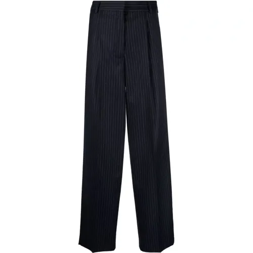 Blaue Woll-Pinstripe-Hose - Officine Générale - Modalova