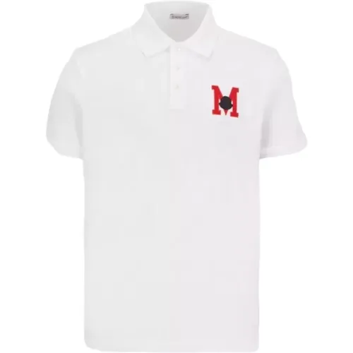 Besticktes Monogramm Poloshirt , Herren, Größe: L - Moncler - Modalova