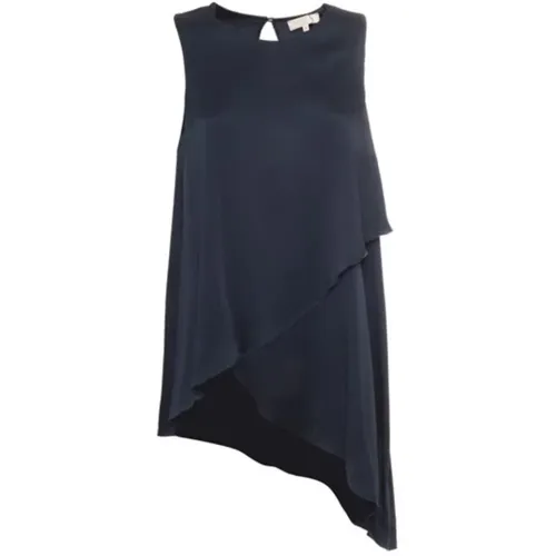 Silk Blend Sleeveless Shirt , female, Sizes: XL, L - Antonelli Firenze - Modalova