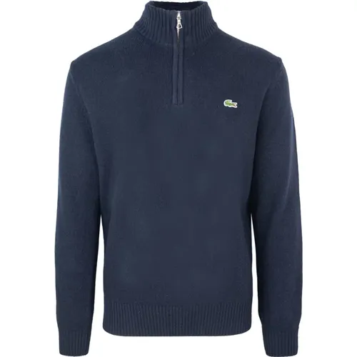 Blauer Reißverschluss Pullover , Herren, Größe: S - Lacoste - Modalova