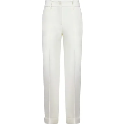 Cream Trousers Elegant Style , female, Sizes: S, M - P.a.r.o.s.h. - Modalova