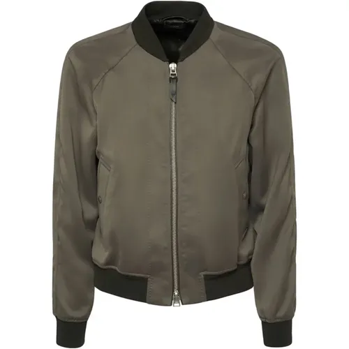 Fluid Viscose Cady Jacket in , male, Sizes: L, M - Tom Ford - Modalova