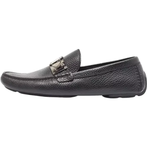 Pre-owned Leather flats , female, Sizes: 9 1/2 UK - Louis Vuitton Vintage - Modalova