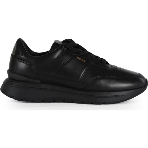 Leder Sneakers Jace Runn , Herren, Größe: 44 EU - Boss - Modalova