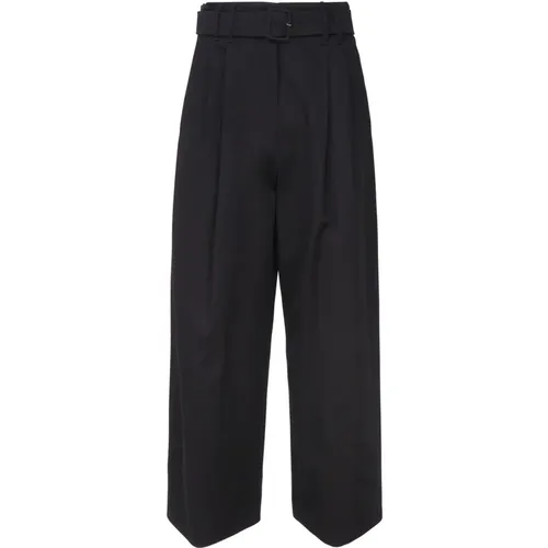 Schwarze Hose Dina Lange Hose , Damen, Größe: 2XS - Max Mara - Modalova