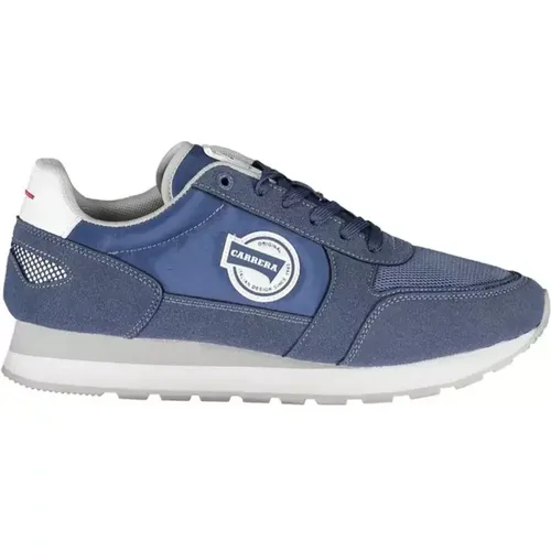 Herren Sneaker aus blauem Polyester mit kontrastierenden Details , Herren, Größe: 41 EU - Carrera - Modalova