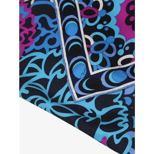 Pre-owned Silk scarves , female, Sizes: ONE SIZE - Emilio Pucci Pre-owned - Modalova