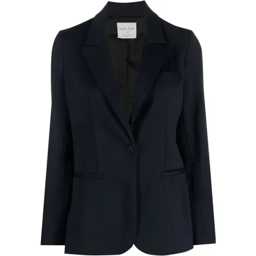 Slub sartorial jacket , female, Sizes: XL, S - Forte Forte - Modalova