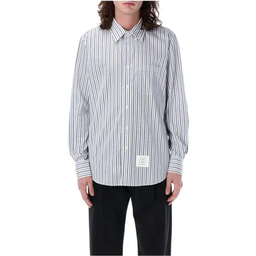 Men's Clothing Shirts Navy Ss24 , male, Sizes: M, XL, S, XS, L - Thom Browne - Modalova