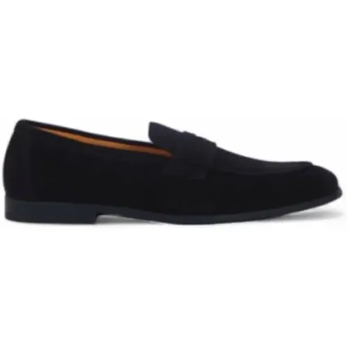 Blaue Wash Penny Loafer , Herren, Größe: 45 EU - Doucal's - Modalova