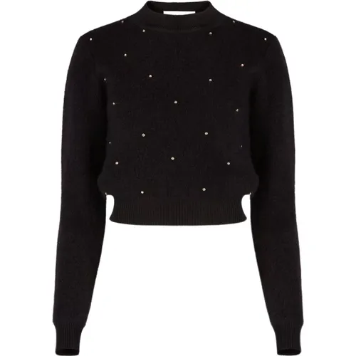 Mohair Sweater with Gold Studs , female, Sizes: 2XL, XL, S, M, L, XS - Nina Ricci - Modalova