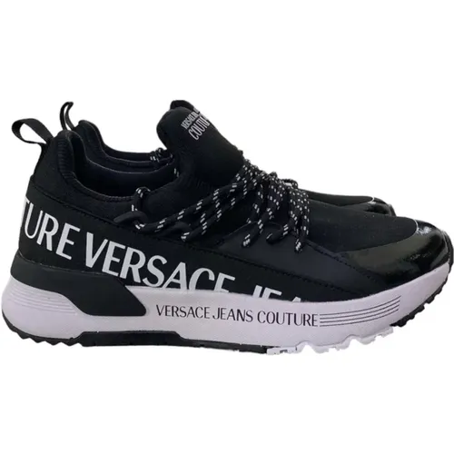 Schwarze Logo-Sneakers für Herren - Versace Jeans Couture - Modalova