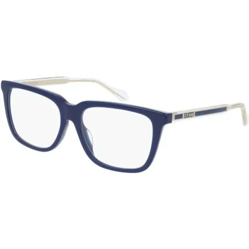 Blaue Transparente Kristall Sonnenbrille , unisex, Größe: 55 MM - Gucci - Modalova